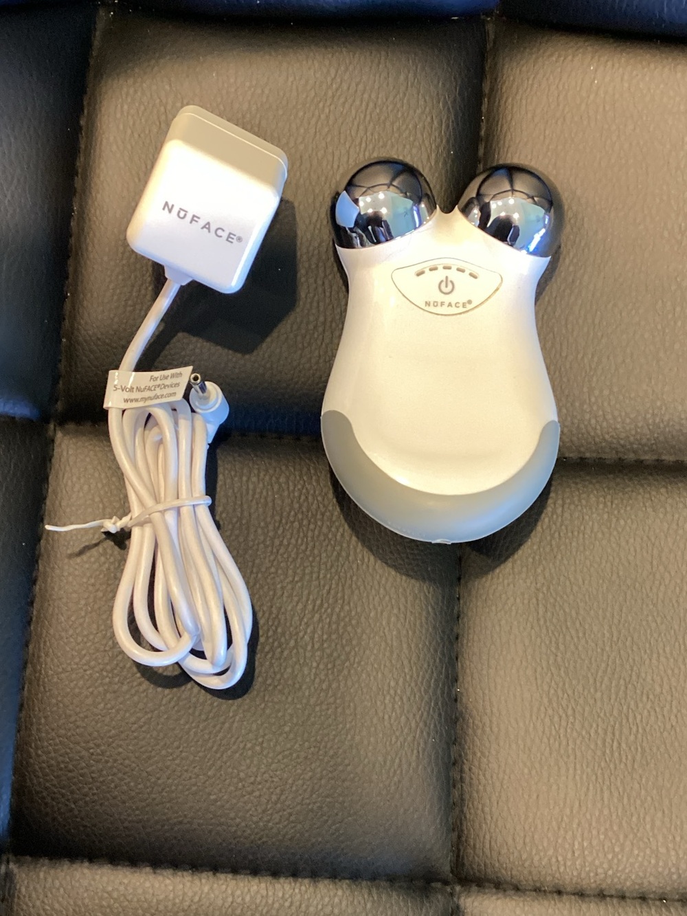 NuFace White and Silver Microcurrent Facial Toning Device